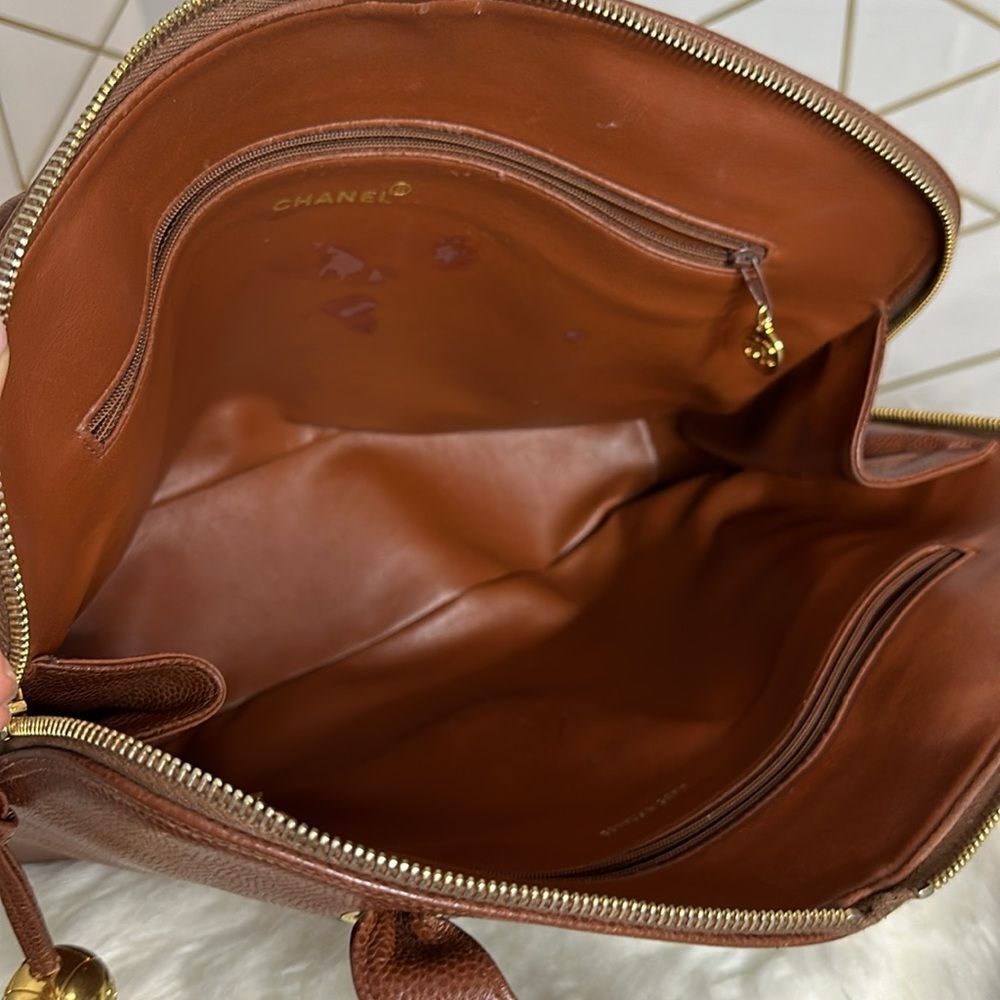 💯Authentic Chanel Caviar Double Zipped Handbag🍀 - Picture 9 of 17